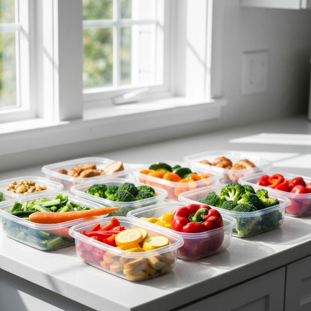 Sunt måltid med fargerike grønnsaker