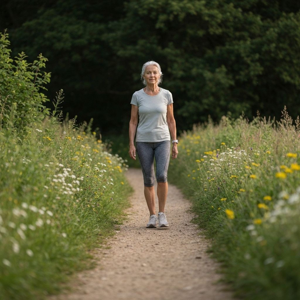 Person som går tur i naturen